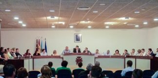 Pleno del Ayuntamiento de San Javier en el que se aprobó la medida.